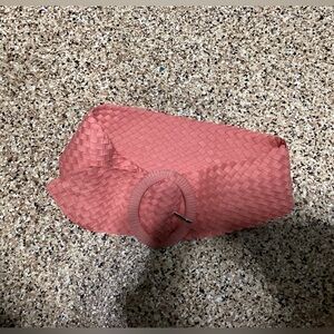 Woven peach cotton stretch belt